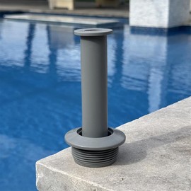 Streamline Bubbler Pool Fitting – Knock-In or Threaded – Press Fit for 1.5” Pipes – Flush Mount on Gunite – Anti-Vortex Design – Round Face – Available in White, Blue, Black, Gray (Thread-In/Gray)