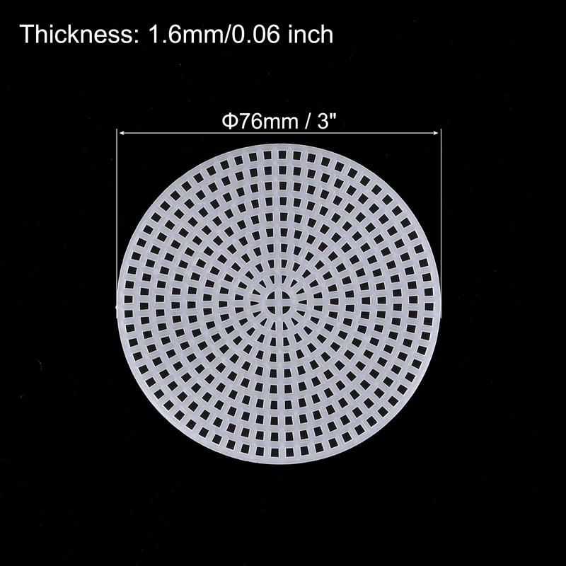 sourcing map 20pcs 7.6cm Plastic Mesh Canvas Sheet 13 Count