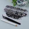 4550PCS Black Rhinestones for Crafting, 6 Sizes Flatback Nail Rhinestones
