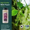Soeos White Peppercorns, 18oz (Pack of 1), Non-GMO, Kosher, Packed