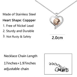 BNQL Basketball Necklace for Women Basketball Gifts for Basketball Lovers Players Team Coach Basketball Jewelry for Necklace (Basketball Necklace)