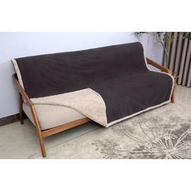 Waterproof Blanket, Liquid Pee Proof Blanket for Bed Couch Sofa, Protector Cover for Baby, Cozy Sherpa Lining Throws and Blankets for Camping Boating, 80X60 inches