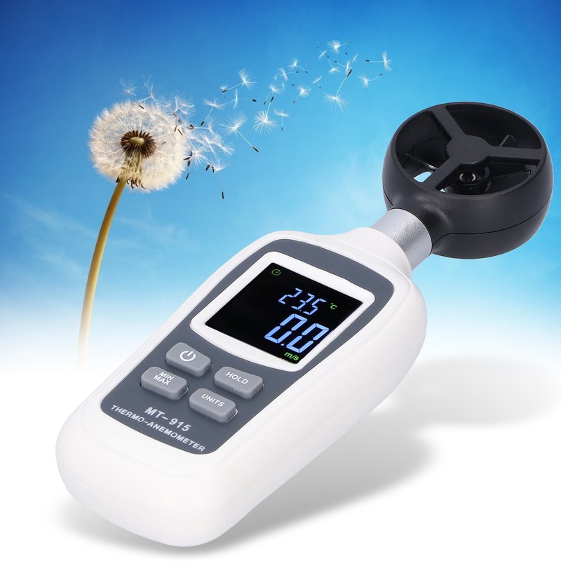 MT‑915 Mini Digital Anemometer LCD Handheld Wind Speed Gauge Meter