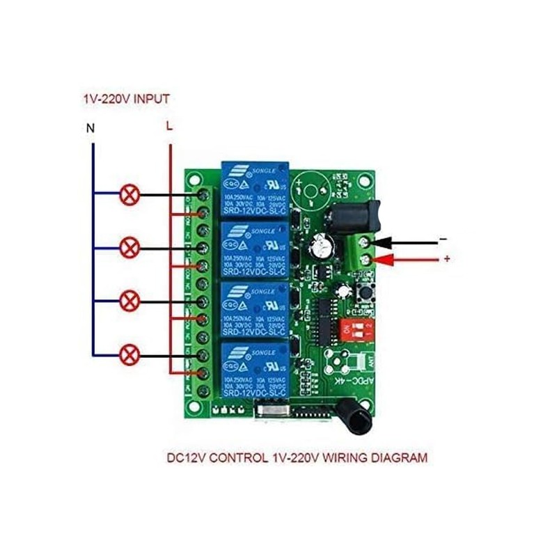 New TYP Universal dc 12v 24v 36v 72v 4 Channels