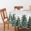 Artoid Mode Snowflakes Pine Trees Christmas Table Cloth, Round 120
