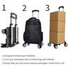 Backpack Trolley Wheeled Cart-Backpack Hand Truck with Luggage Strap,Aluminium Alloy