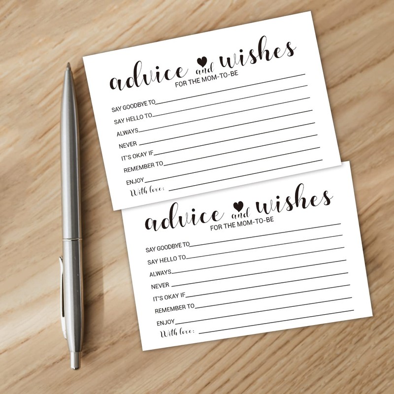 KRUCVOJO 50 Advice and Wishes Cards for the Mom-to-Be -