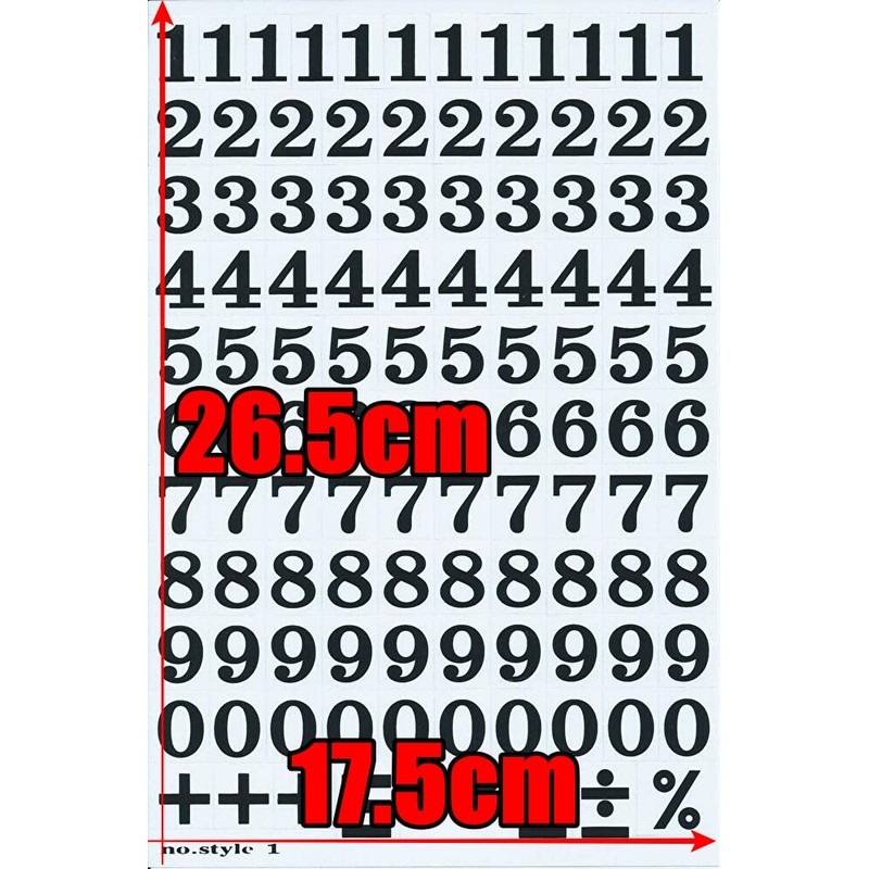 （シャシャン）XIAXIN 防水 PVC製 数字 シール ナンバー ステッカー セット 耐候 耐水