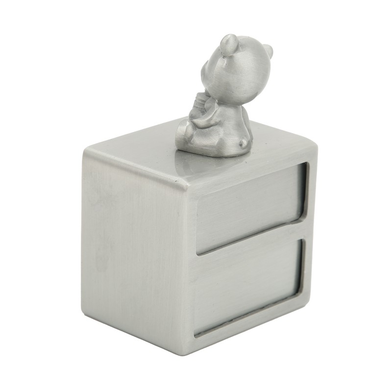 Tooth Box Metal Cute BearShape Storage Case with 2 Drawers