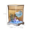 Niwugady Aquarium with Feeding Opening Top and Built-in Ground Light,