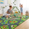 Merelax 3x5 Kids Car Rug Green Grey Area Rugs for