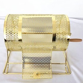 Yuanhe Deluxe Brass Plated Raffle Drawing Ticket Drum Spinning Lottery (Small Size,Holds 2500 Tickets)