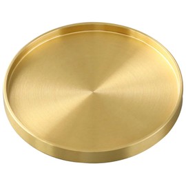 NOELAMOUR Coaster Brass Metal Gold 3D Round Fashionable Vintage Diameter 2.6 x Height 0.3 inches (6.6 cm) x Height 0.3 inches (1)