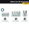 Titan 85531 13-Piece Metric Hex Bit Socket Set, Magnetic Socket