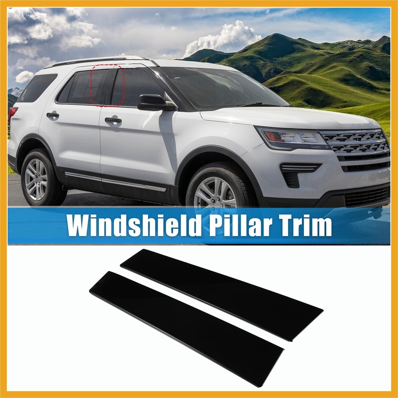 Partuto 1 Pair Windshield B Pillar Trim Panel NO.BB5Z-7820555-BB/BB5Z-7820554-AB Door