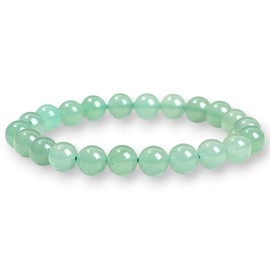 Raffici Natural Green Aventurine Bracelet Anxiety Bracelet Stone Healing Bracelet Ajustable Stretch Gemstone Beads Bracelet for Women Teen Girls Unixes Gift