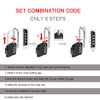 2 Pack disecu 2.6 Inch Long Shackle Combination Lock, 4