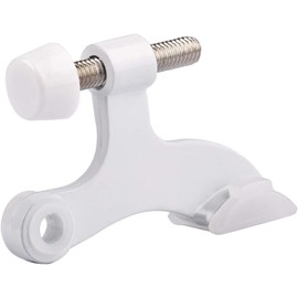 HOMOTEK 36 Pack Hinge Pin White Door Stopper,Adjustable Deluxe Heavy Duty Door Stopper 2-1/2"x1-3/4”,with White Rubber Bumper Tips