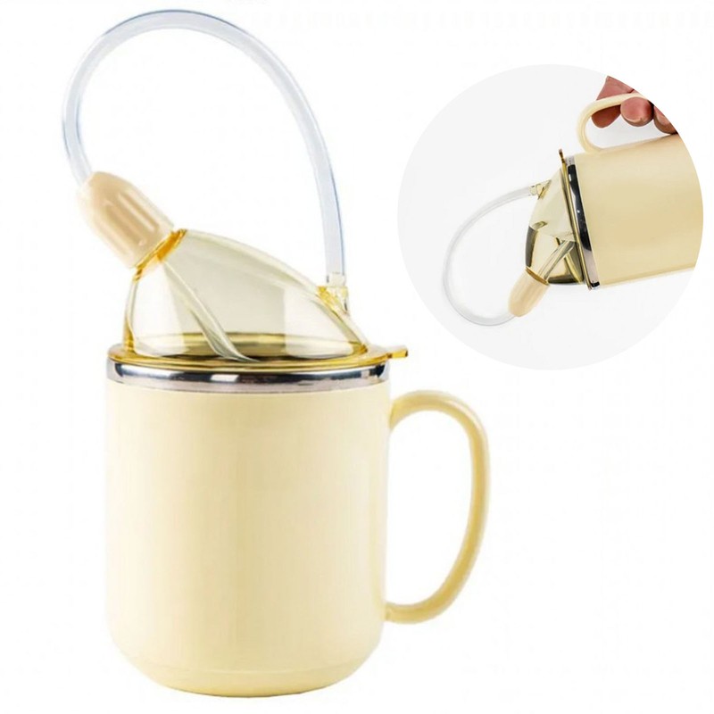 Multifunctional Nursing Water Bottole Anti Leakage Insulated Flowing Food Straw