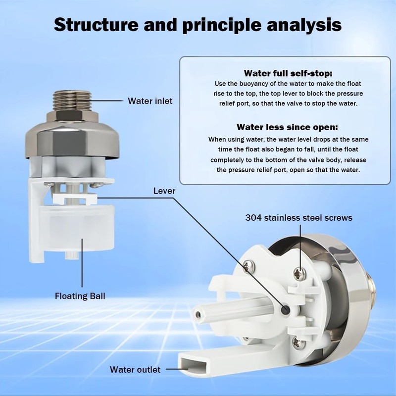 Automatic Float Valve,304 Stainless Steel Fully Automatic Water Level Control