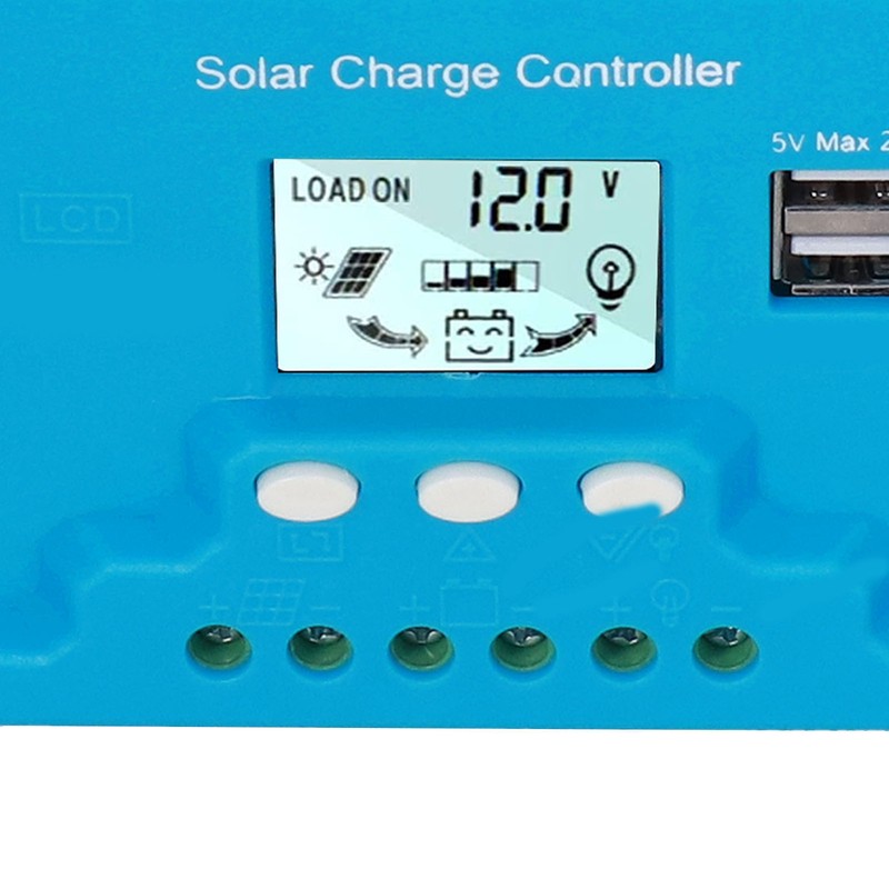 Solar Charge Controller LCD Anti Backfill Circuit Protection Solar Controller