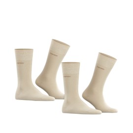 ESPRIT Men Basic Uni 2-Pack socks, 2 pairs, UK size 5.5-8 (EU 39-42), Beige, cotton mix - Skin friendly cotton, reinforced stress zones for optimum durability