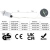 Gresonic Fairy Lights Plug in 200LED 20ft/66m Warm White 8
