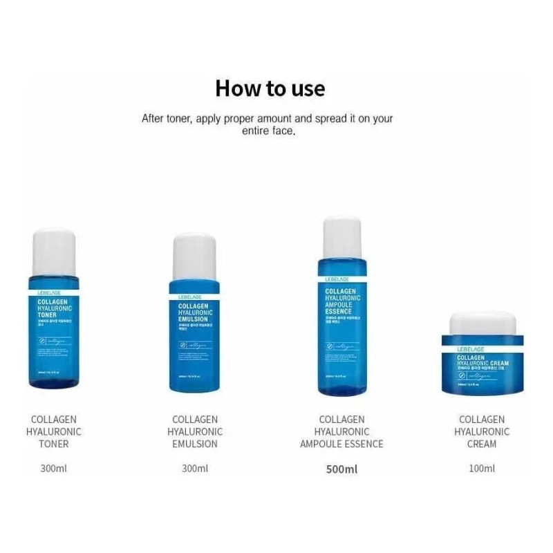 Emulsión Coreana De Colágeno & Acido Hialurónico 300ml (1pz)