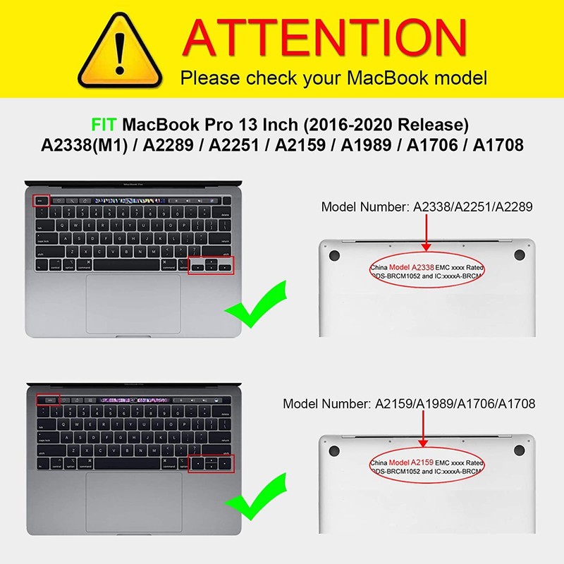 Fintie MacBook Pro 13 Case, Protective Case, Hard Case, 2016-2022