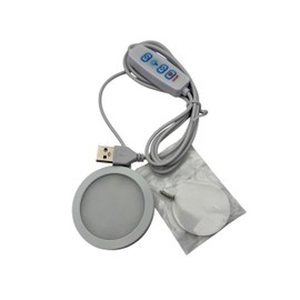LED Puck Light (Cool White 6000K) 3W with USB Connection, Dimmable Control Panel, White Frame, for 3D Printer Accessories