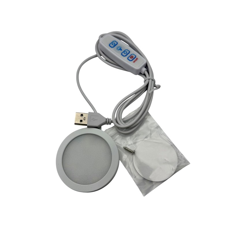 LED Puck Light (Cool White 6000K) 3W with USB Connection,