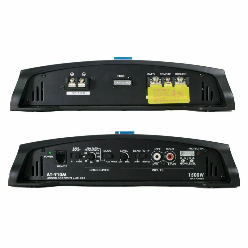 Audiotek NEW Audiotek AT910M Monoblock 1500 Watts Class D Car