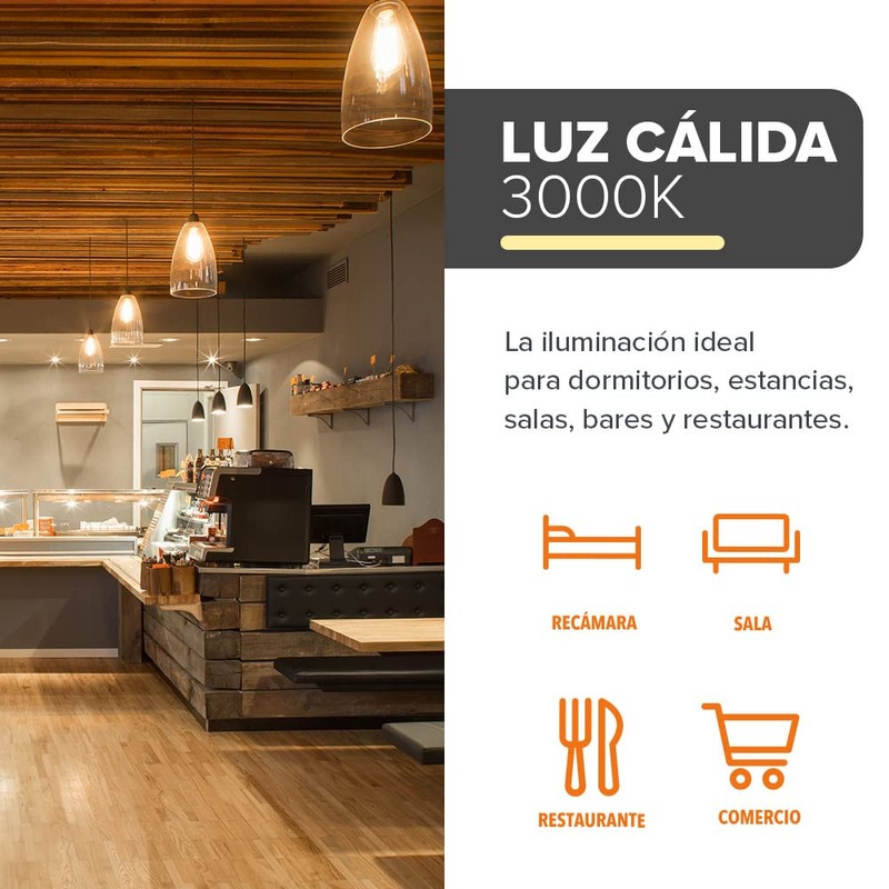 Tecnolite - Foco MR16 LED 3 W, Luz Suave Cálida,