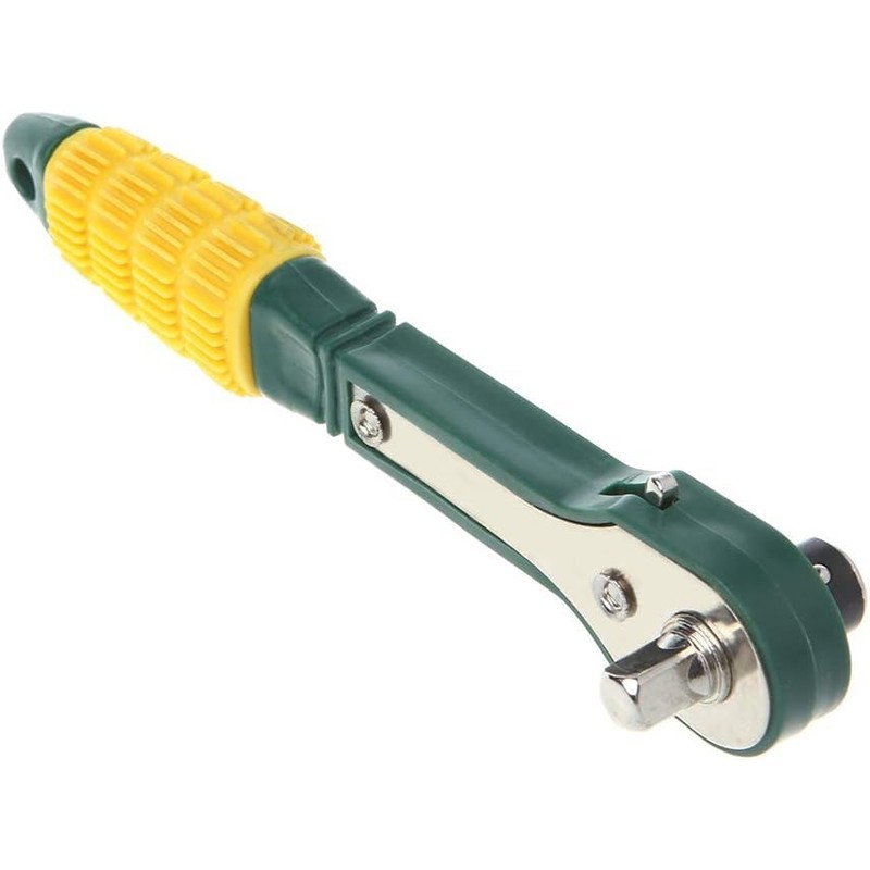 Rosojodg 1Pc Green Metal Mini Socket Rapid Ratchet Wrench 1/4
