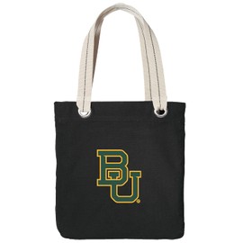 Baylor University Tote Bag RICH COTTON CANVAS Baylor Bags Black