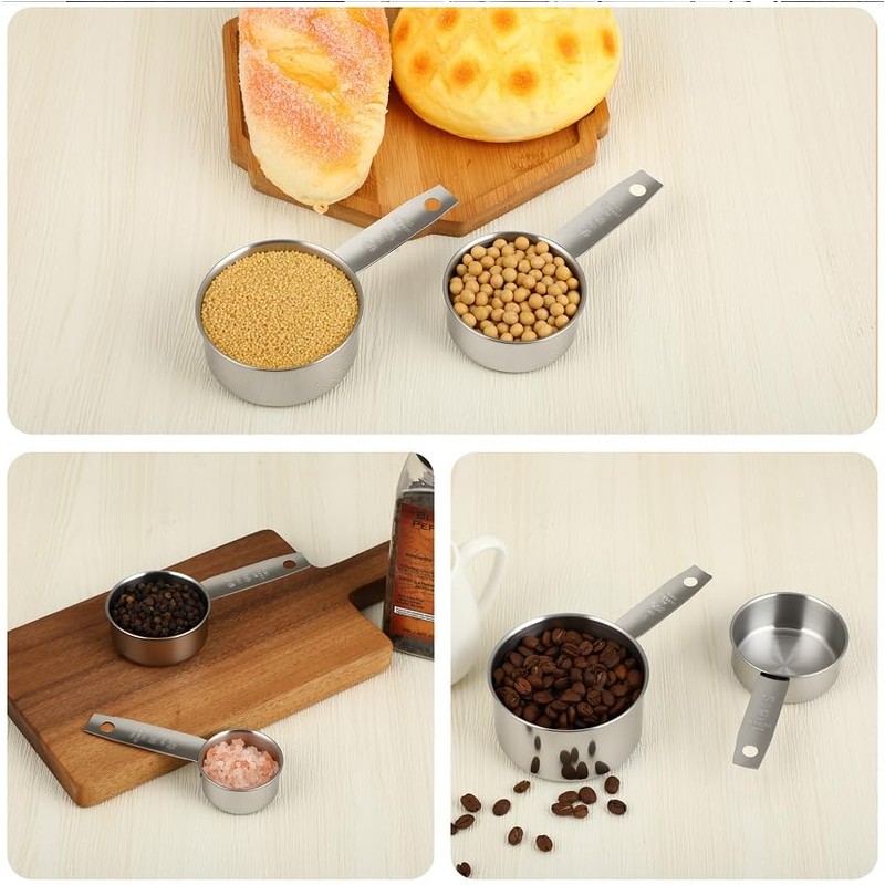 Stainless Steel Measuring Spoon Set 12-Piece, Metal Spoons with Clip
