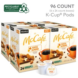 McCafe Toffee Almond Coffee, Keurig Single Serve K-Cup Pods, 96 Count