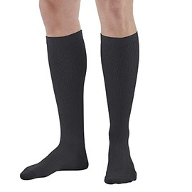 Ames Walker AW Style 104 Men's Microfiber Dress 20 30 Knee High Socks Black