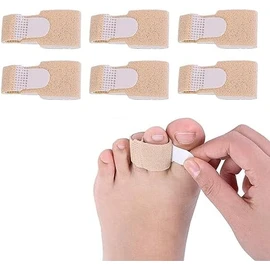 6Pcs Hammer Toe Straightener, Hammer Toe Splints, Toe Cushioned Bandages for Correcting Hammer Toes, Crooked Toes & Overlapping Toes，Protecting Curved Toes and Hammertoes, Overlapping Toe Protector