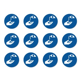 Use skin protection agent, mandatory sign: M022 - DIN EN ISO 7010 / ASR A1.3 - sticker: diameter 2.5 cm, pack of 12