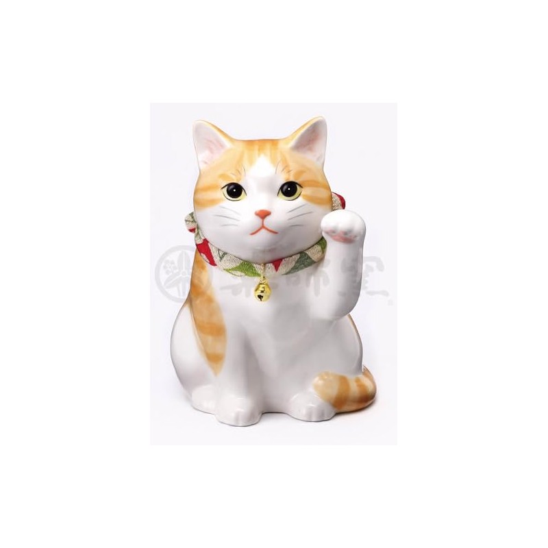 Yakushi Kiln Uchino Maneki Neko Tora [7877] Lucky Charm Figurine