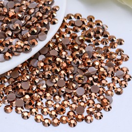 Briskbloom 2000PCS 4mm Resin Flatback Rhinestone, Brown/Coffee Flatback Jelly Rhinestones for Crafts, Mugs, Bottles, Tumblers, Shoes, Loose Bling Glitter Diamond Resin Jelly AB Stone