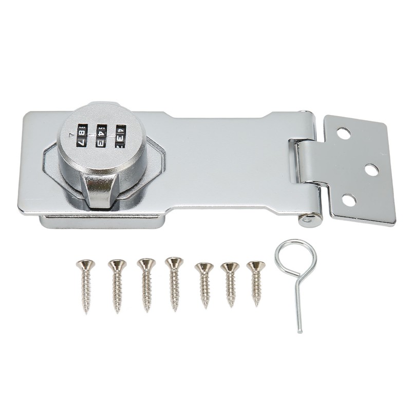 Mechanical Password Lock Silver Combination Lock Anti Theft Hasp Lock