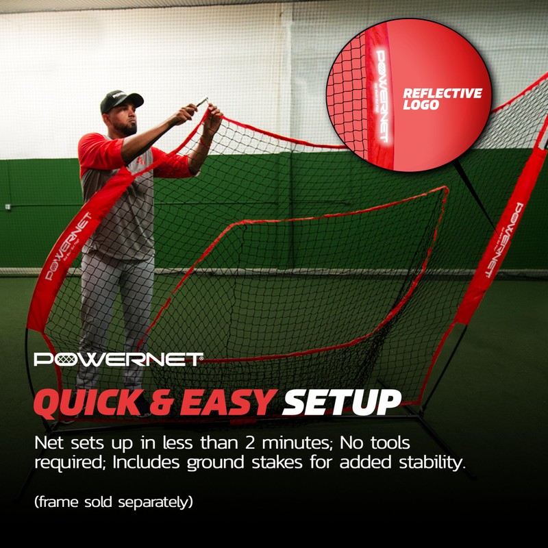 PowerNet Baseball Softball Net Replacement Bag ONLY | Fits 7x7