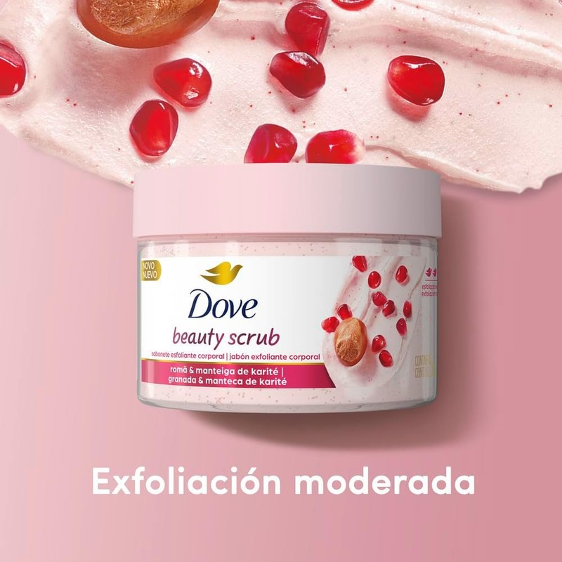 Dove Beauty Scrub Jabón Exfoliante Corporal Granada y Manteca de