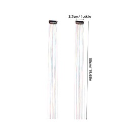 Beavorty 1set Hair Tinsel Kit: Glitter Clip in Hair Extensions Heat Resistant Rainbow Accessories for Women Girls Kids - for Holiday Party and Special Occasions