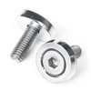 Nexus Japan License Plate Bolts, Silver, Set of 2, M6