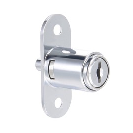 uxcell Drawer Desk Wardrobe Cabinet Push Plunger Lock, 3/4" Cylinder Diameter 7/8" Cylinder Length, Zinc Alloy Chrome Finish, Keyed Alike
