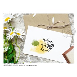zAcheR-fineT Pig Stamp with Clover Leaf – New Year's Eve Stamp Lucky Pig Animal Stamp Sow Piglet Motif Stamp Craft Decoration Gift for Children