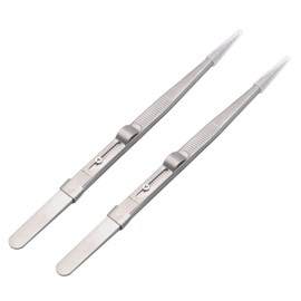 DOITOOL 2pcs Professional Tweezers Set Thickened Pointed Tweezers Kit for Jewelry Repair Eyelash Extension and Crafts Ergonomic Design Versatile Use